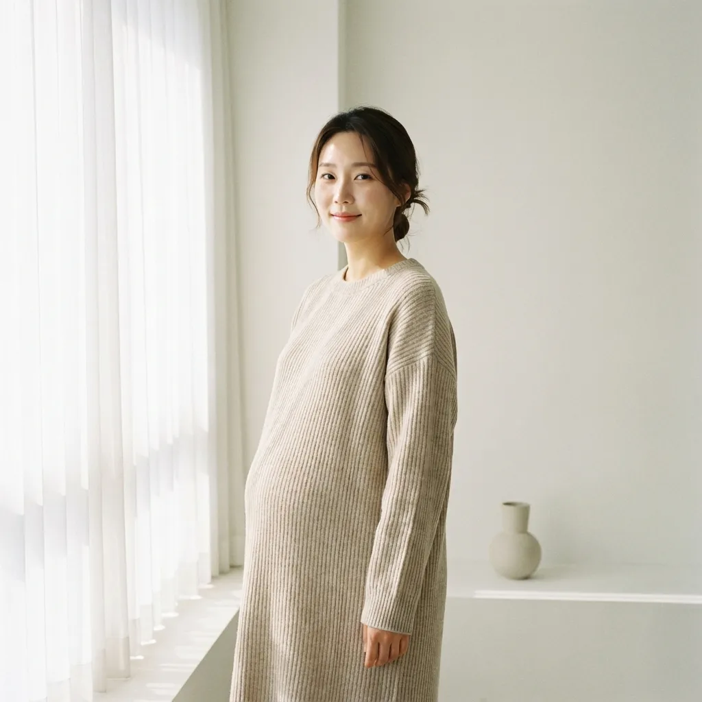 Koreanisches minimalistisches Umstandsfoto