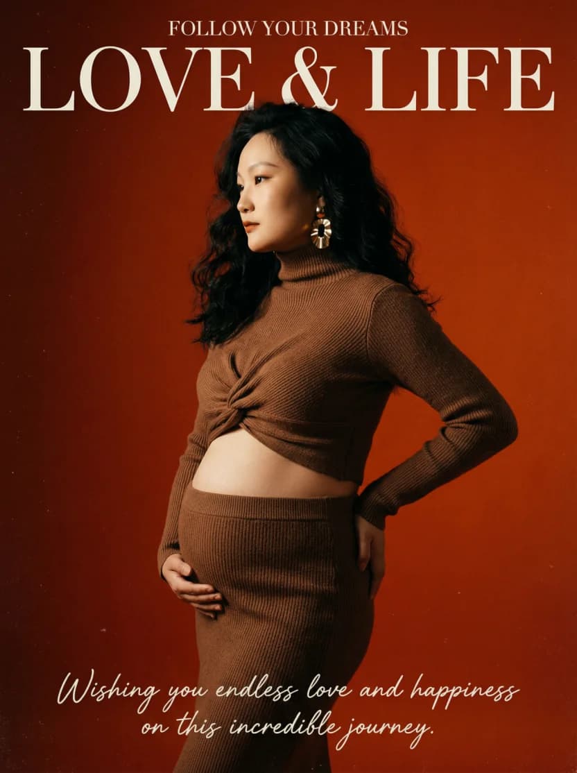 Modemagazin-Stil Umstandsfoto-Cover