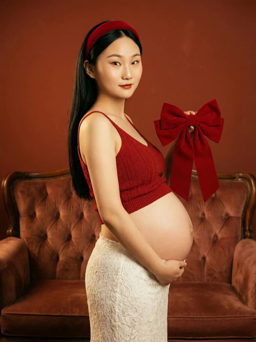 Vintage Hongkong-Stil Umstandsfoto